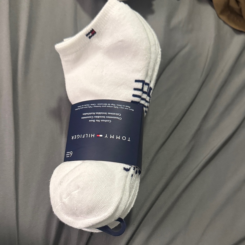 Tommy Hilfiger Men's White Crew Socks